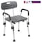 Flash Furniture 14-1/2" L, Plastic, Aluminum, Gray Adjustable Bath Chair DC-HY3520L-GRY-GG - alternate 4